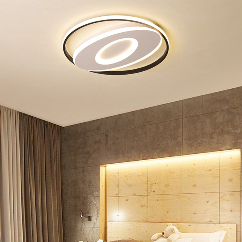 16"/19.5"/23.5" Oval Flush Mount Lights Modern Acrylic Unique Ceiling Light Fixture in Warm/White Clearhalo 'Ceiling Lights' 'Close To Ceiling Lights' 'Close to ceiling' 'Flush mount' Lighting' 360123