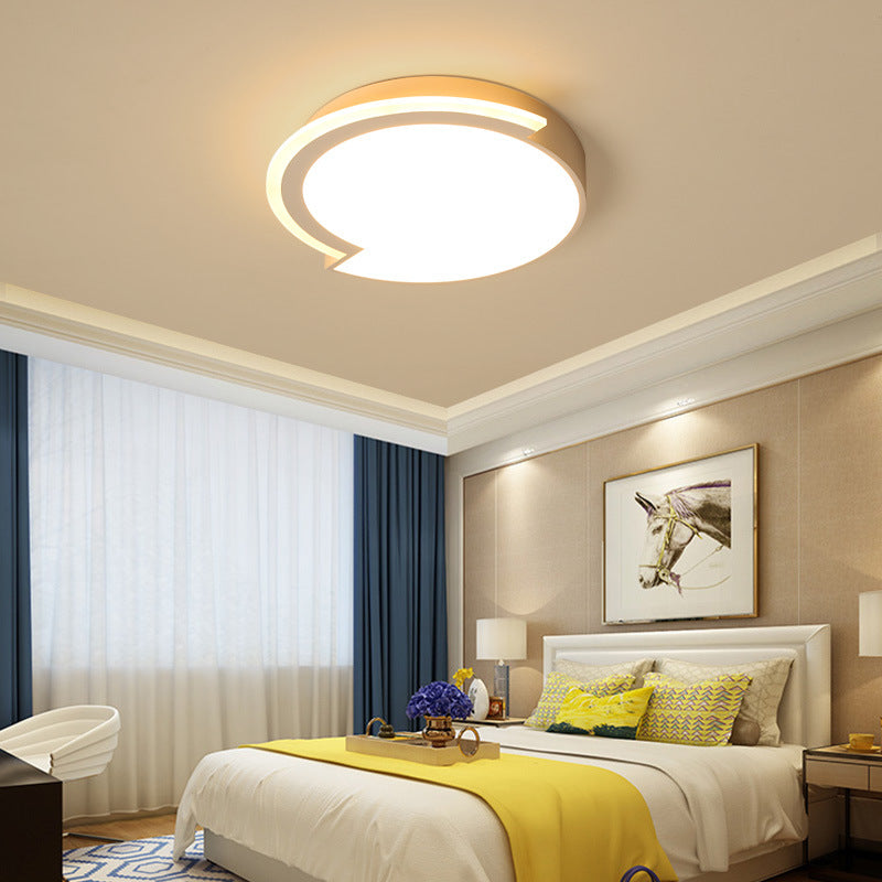 16"/19.5"/23.5" Round Flushmount Ceiling Fixture Modern White Acrylic Ceiling Fixture in Warm/White White Clearhalo 'Ceiling Lights' 'Close To Ceiling Lights' 'Close to ceiling' 'Flush mount' Lighting' 360475