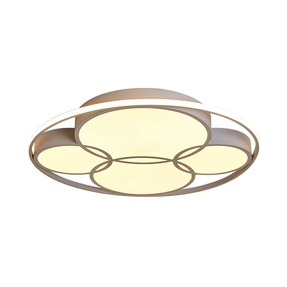 Led Circular Flush Mount Ceiling Light Contemporary Metal Flush Light with Frosted Diffuser Clearhalo 'Ceiling Lights' 'Close To Ceiling Lights' 'Close to ceiling' 'Flush mount' Lighting' 361139