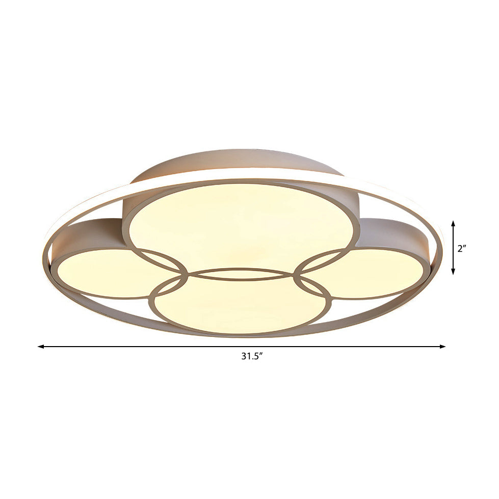 Led Circular Flush Mount Ceiling Light Contemporary Metal Flush Light with Frosted Diffuser Clearhalo 'Ceiling Lights' 'Close To Ceiling Lights' 'Close to ceiling' 'Flush mount' Lighting' 361140