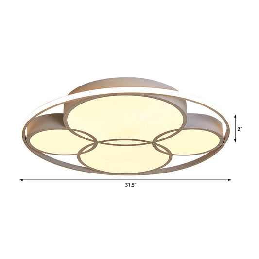 Led Circular Flush Mount Ceiling Light Contemporary Metal Flush Light with Frosted Diffuser Clearhalo 'Ceiling Lights' 'Close To Ceiling Lights' 'Close to ceiling' 'Flush mount' Lighting' 361140