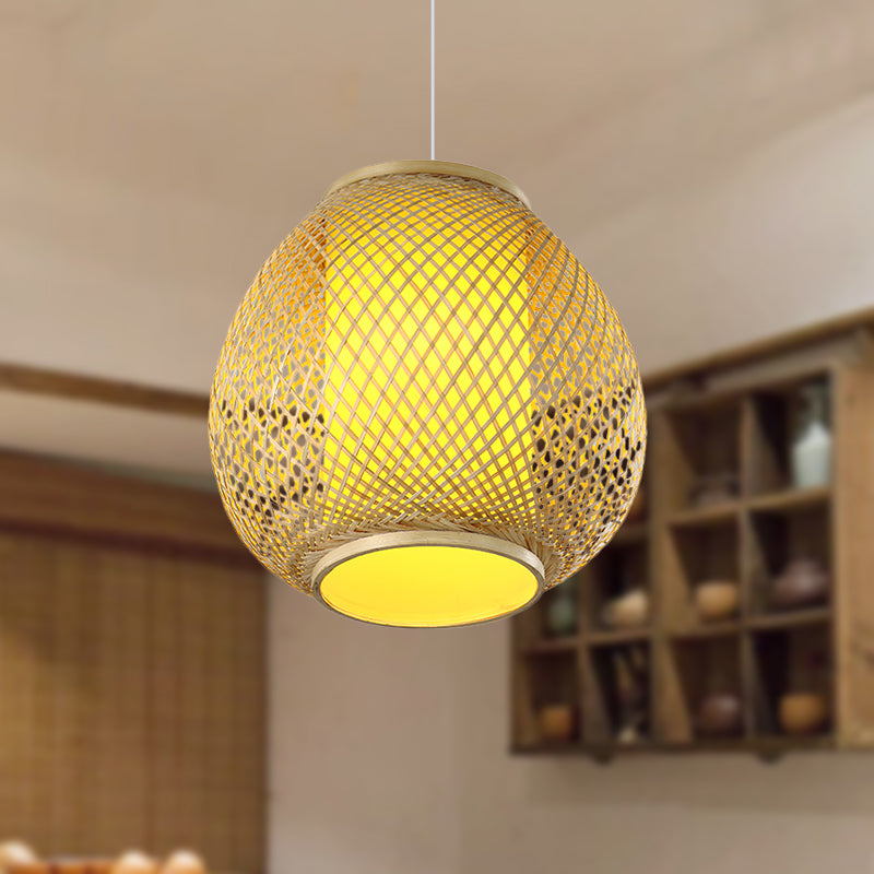 1 Head Handcrafted Ceiling Lamp Chinese Bamboo Hanging Light Kit in Beige with Tube Parchment Shade Beige Clearhalo 'Ceiling Lights' 'Pendant Lights' 'Pendants' Lighting' 361419_1b3ae039-6ee8-4941-9ed5-15d09a089500