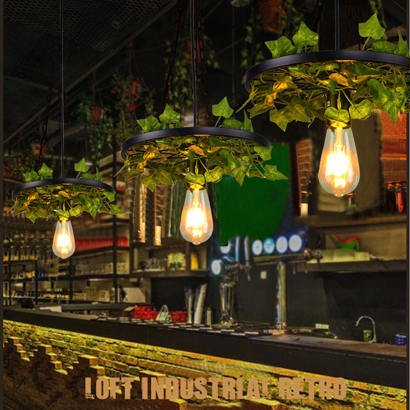 Green 1 Head Pendant Lamp Industrial Metal Plant LED Hanging Ceiling Light for Restaurant Clearhalo 'Art Deco Pendants' 'Cast Iron' 'Ceiling Lights' 'Ceramic' 'Crystal' 'Industrial Pendants' 'Industrial' 'Metal' 'Middle Century Pendants' 'Pendant Lights' 'Pendants' 'Tiffany' Lighting' 368057