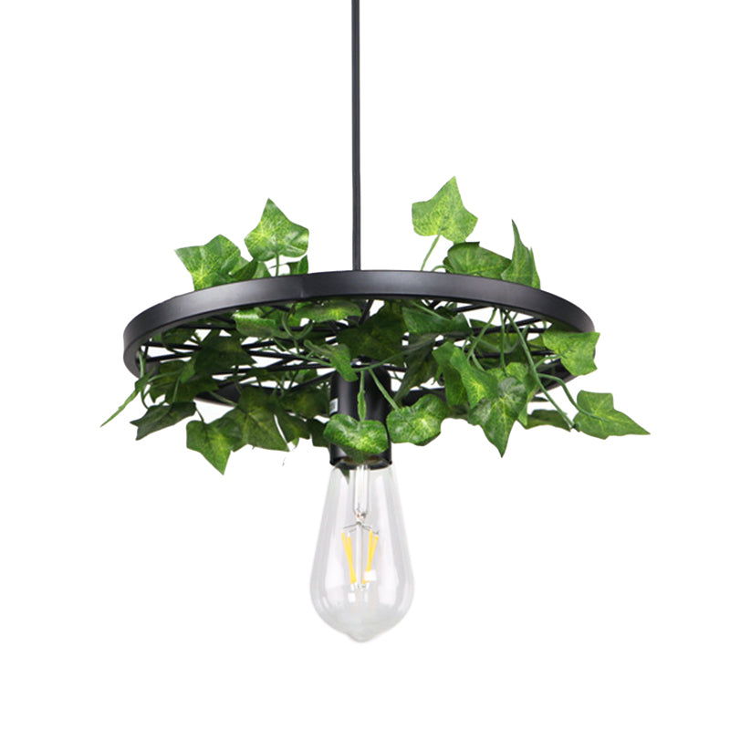 Green 1 Head Pendant Lamp Industrial Metal Plant LED Hanging Ceiling Light for Restaurant Clearhalo 'Art Deco Pendants' 'Cast Iron' 'Ceiling Lights' 'Ceramic' 'Crystal' 'Industrial Pendants' 'Industrial' 'Metal' 'Middle Century Pendants' 'Pendant Lights' 'Pendants' 'Tiffany' Lighting' 368058