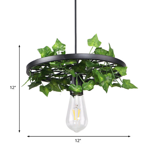 Green 1 Head Pendant Lamp Industrial Metal Plant LED Hanging Ceiling Light for Restaurant Clearhalo 'Art Deco Pendants' 'Cast Iron' 'Ceiling Lights' 'Ceramic' 'Crystal' 'Industrial Pendants' 'Industrial' 'Metal' 'Middle Century Pendants' 'Pendant Lights' 'Pendants' 'Tiffany' Lighting' 368060
