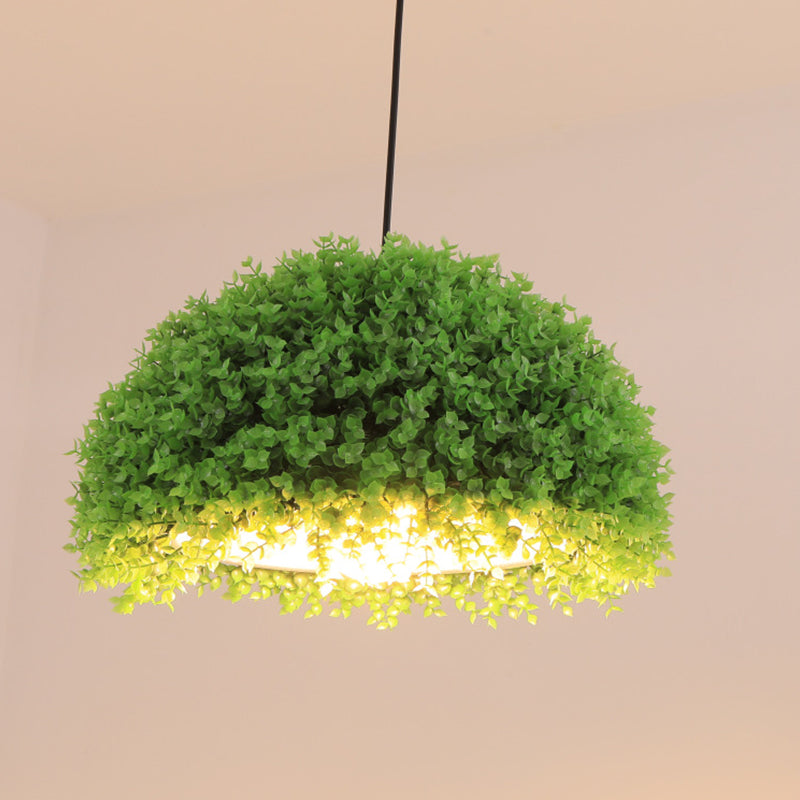 18"/21.5" W Industrial Plant Hanging Light 1 Bulb Metal LED Ceiling Suspension Lamp in Green Clearhalo 'Art Deco Pendants' 'Cast Iron' 'Ceiling Lights' 'Ceramic' 'Crystal' 'Industrial Pendants' 'Industrial' 'Metal' 'Middle Century Pendants' 'Pendant Lights' 'Pendants' 'Tiffany' Lighting' 368070