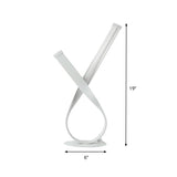 Twisted Desk Light Minimalism Acrylic LED White Night Table Lamp in White/Warm Light for Bedside Clearhalo 'Lamps' 'Table Lamps' Lighting' 369407