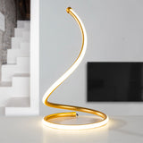 Curved Task Lighting Minimalist Acrylic LED Night Table Lamp in Gold/Silver, White/Warm Light Clearhalo 'Lamps' 'Table Lamps' Lighting' 369464