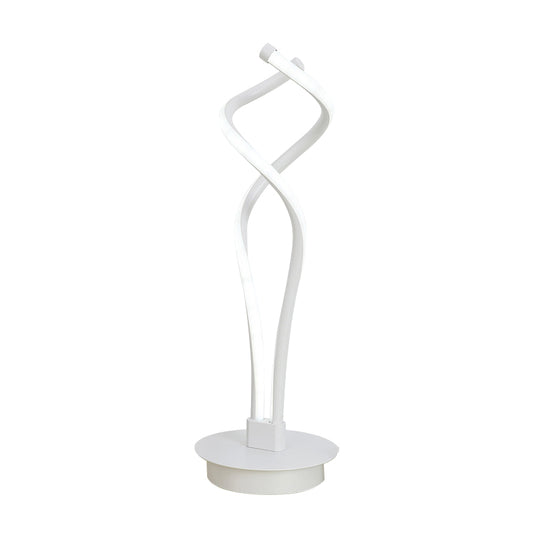 Minimalist LED Small Desk Lamp Black/White Twisted Task Lighting with Acrylic Shade for Bedroom Clearhalo 'Lamps' 'Table Lamps' Lighting' 369530