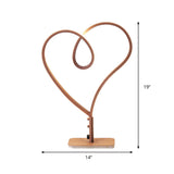 Heart Acrylic Task Lighting Contemporary LED Coffee Small Desk Lamp in Warm/White Light Clearhalo 'Lamps' 'Table Lamps' Lighting' 369743