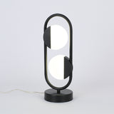 LED Circular Reading Book Light Contemporary Acrylic Night Table Lamp in White/Black, Warm/White Light Clearhalo 'Lamps' 'Table Lamps' Lighting' 369749