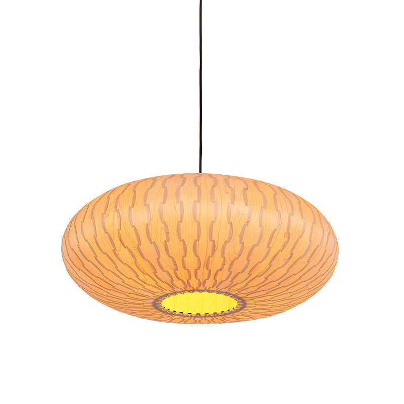 3 Heads Lantern Chandelier Lighting Chinese Wood Ceiling Suspension Lamp in Beige Clearhalo 'Ceiling Lights' 'Chandeliers' Lighting' options 369903