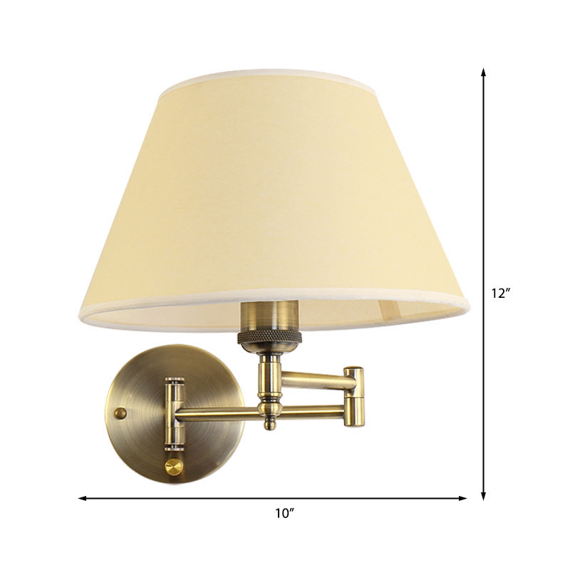 Swing Arm Paper Wall Mount Lamp with Shade Modern 1 Light White/Beige Sconce Light Fixture for Living Room Clearhalo 'Modern wall lights' 'Modern' 'Wall Lamps & Sconces' 'Wall Lights' Lighting' 370287