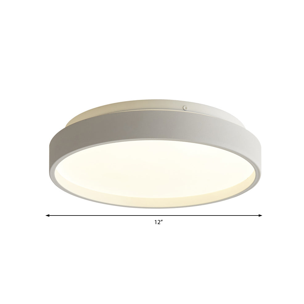 12"/18" Round Flush Light Modern Acrylic 1 Light Flush Mount Ceiling Light in Coffee Bronze/Gold/White for Indoor Clearhalo 'Ceiling Lights' 'Close To Ceiling Lights' 'Close to ceiling' 'Flush mount' Lighting' 370653