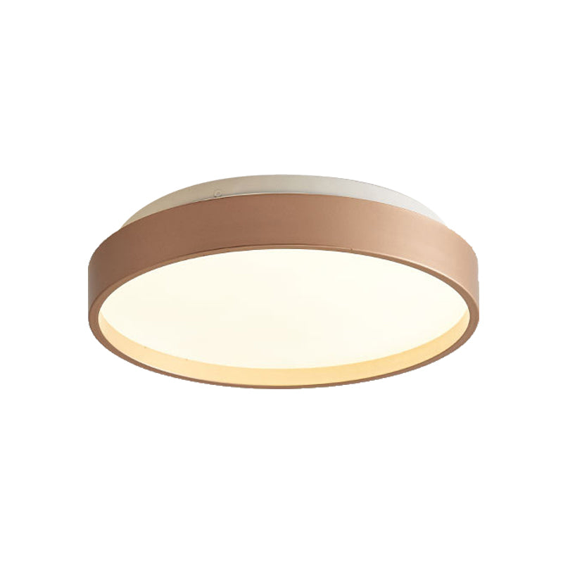 12"/18" Round Flush Light Modern Acrylic 1 Light Flush Mount Ceiling Light in Coffee Bronze/Gold/White for Indoor Clearhalo 'Ceiling Lights' 'Close To Ceiling Lights' 'Close to ceiling' 'Flush mount' Lighting' 370666