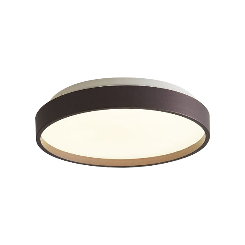 12"/18" Round Flush Light Modern Acrylic 1 Light Flush Mount Ceiling Light in Coffee Bronze/Gold/White for Indoor Clearhalo 'Ceiling Lights' 'Close To Ceiling Lights' 'Close to ceiling' 'Flush mount' Lighting' 370673