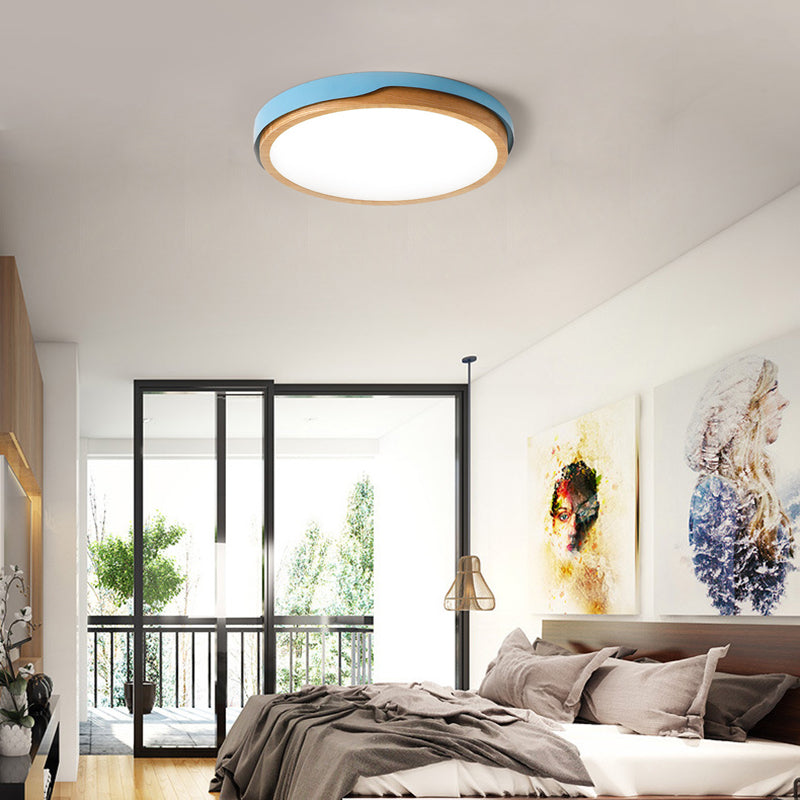 Blue/White Bedroom Flush Mount Light, Nordic Style Acrylic 1 Head Ceiling Lights Flush Mount Blue Clearhalo 'Ceiling Lights' 'Close To Ceiling Lights' 'Close to ceiling' 'Flush mount' Lighting' 370695