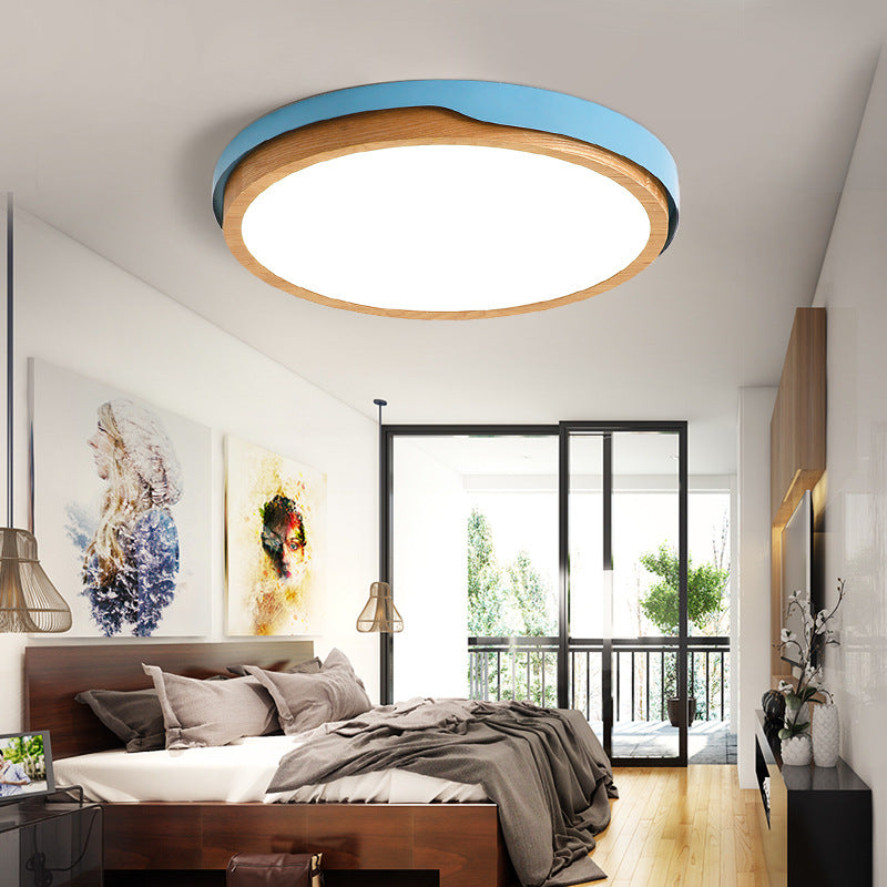 Blue/White Bedroom Flush Mount Light, Nordic Style Acrylic 1 Head Ceiling Lights Flush Mount Clearhalo 'Ceiling Lights' 'Close To Ceiling Lights' 'Close to ceiling' 'Flush mount' Lighting' 370696