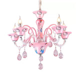 Pink Bell Pendant Light with Crystal & Kitten Cartoon Metal Pendant Light for Girl Bedroom Clearhalo 'Ceiling Lights' 'Chandeliers' Lighting' options 37176