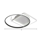 16"/19.5" Mixed Flush Mount Light Fixture Modern White Creative Flush Mount Light with Warm/White Lighting Clearhalo 'Ceiling Lights' 'Close To Ceiling Lights' 'Close to ceiling' 'Flush mount' Lighting' 373249