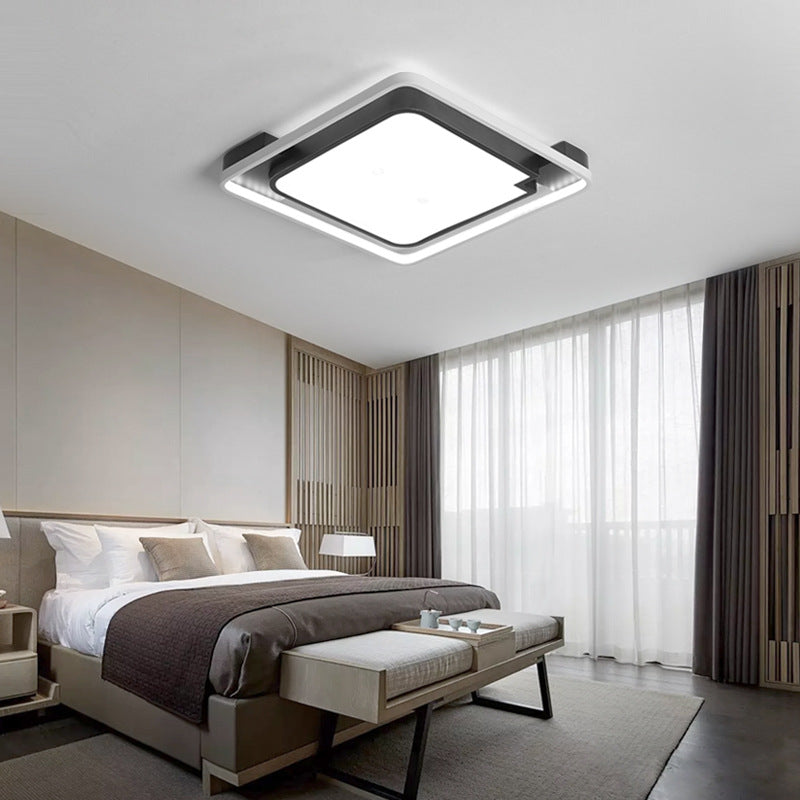 16"/19.5" Unique Bedroom Lighting Fixture, Contemporary 1 Head Round/Square Ceiling Light Fixture for Bedroom Clearhalo 'Ceiling Lights' 'Close To Ceiling Lights' 'Close to ceiling' 'Flush mount' Lighting' 373394