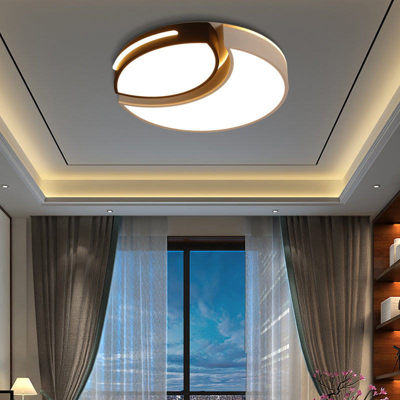 16"/19.5"/23.5" Round Ceiling Light Modern Acrylic Unique Ceiling Lights in Warm/White for Indoor White Clearhalo 'Ceiling Lights' 'Close To Ceiling Lights' 'Close to ceiling' 'Flush mount' Lighting' 374403