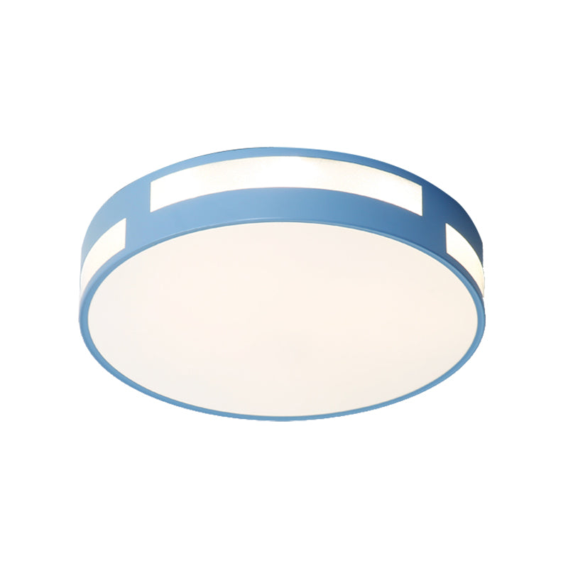 Round Flush Ceiling Light Modern Nordic Acrylic Shade LED Flushmount Light in Blue/Green/Pink/Yellow Clearhalo 'Ceiling Lights' 'Close To Ceiling Lights' 'Close to ceiling' 'Flush mount' Lighting' 374918