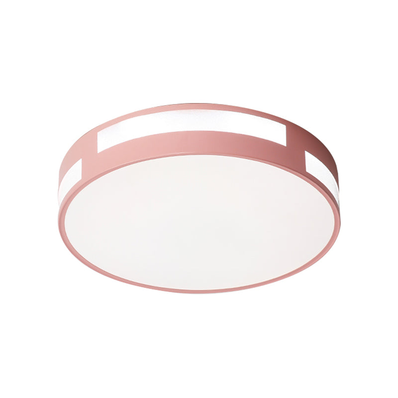 Round Flush Ceiling Light Modern Nordic Acrylic Shade LED Flushmount Light in Blue/Green/Pink/Yellow Clearhalo 'Ceiling Lights' 'Close To Ceiling Lights' 'Close to ceiling' 'Flush mount' Lighting' 374922