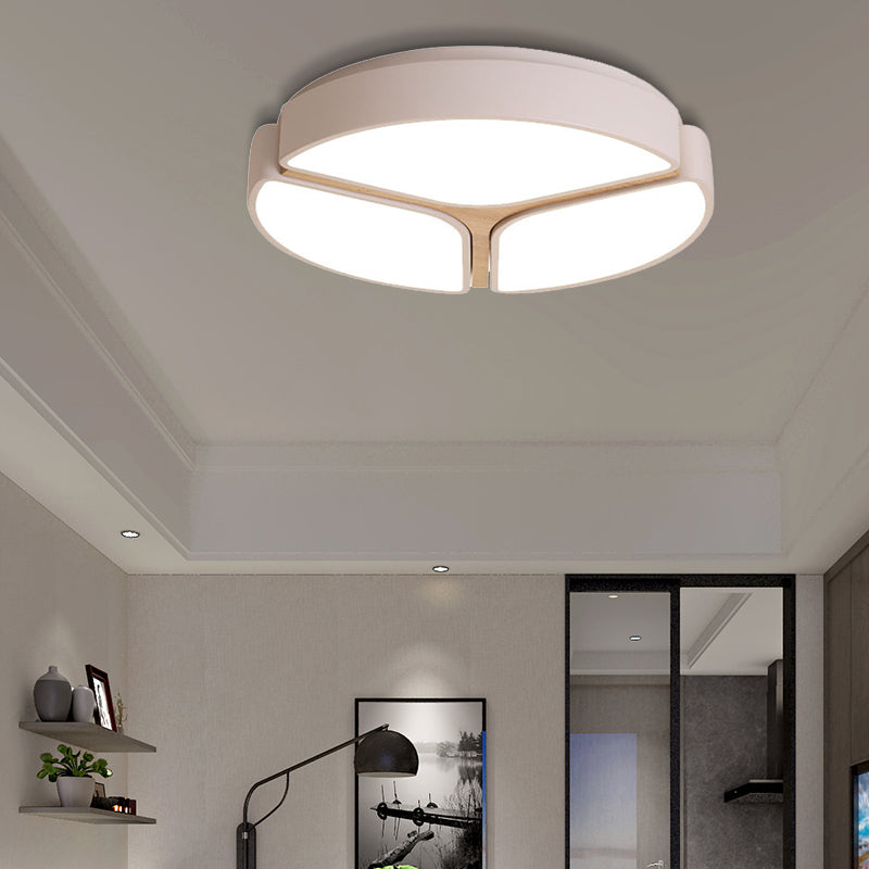 16"/19.5"/23.5" Wide Circular Flushmount Light Macaron Metallic Led Close to Ceiling Light in Warm/White Light Clearhalo 'Ceiling Lights' 'Close To Ceiling Lights' 'Close to ceiling' 'Flush mount' Lighting' 375249