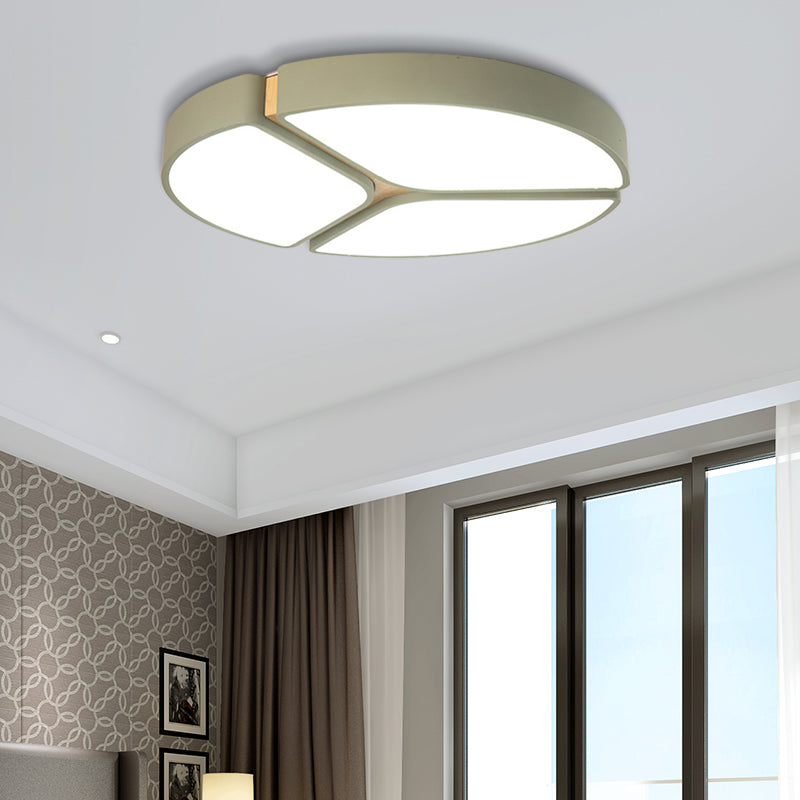 16"/19.5"/23.5" Wide Circular Flushmount Light Macaron Metallic Led Close to Ceiling Light in Warm/White Light Clearhalo 'Ceiling Lights' 'Close To Ceiling Lights' 'Close to ceiling' 'Flush mount' Lighting' 375259