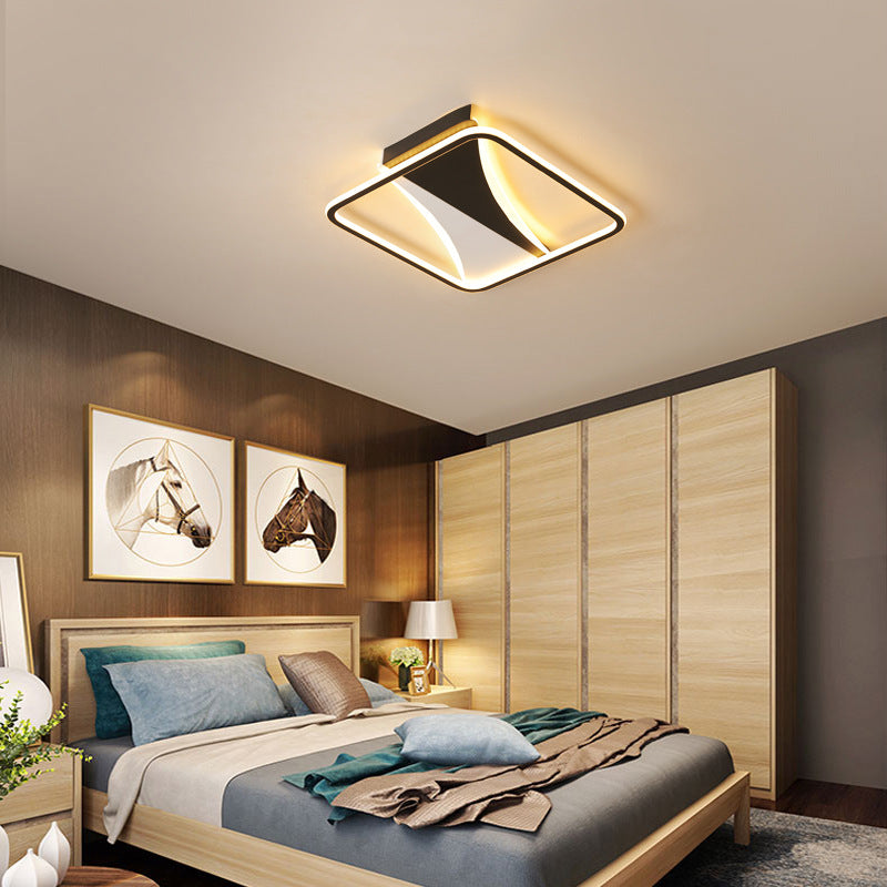 16"/19.5"/23.5"/35.5" Wide Ultra Thin Flush Lighting Metallic Led Modern Flush Ceiling Light in Warm/White Light White Warm Clearhalo 'Ceiling Lights' 'Close To Ceiling Lights' 'Close to ceiling' 'Flush mount' Lighting' 376875