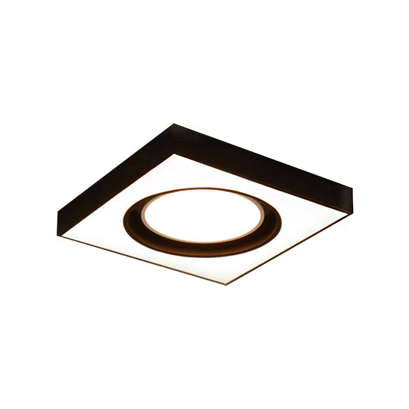 Acrylic Square Ceiling Mount Light Modern LED Flush Light in Black and White for Cloth Sop Clearhalo 'Ceiling Lights' 'Close To Ceiling Lights' 'Close to ceiling' 'Flush mount' Lighting' 377070