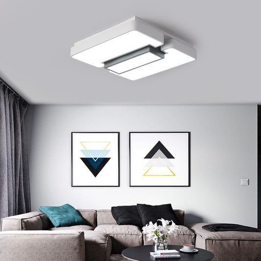 Living Room White Flush Mount Light Acrylic Modern Warm/White Lighting LED Ceiling Lamp Clearhalo 'Ceiling Lights' 'Close To Ceiling Lights' 'Close to ceiling' 'Flush mount' Lighting' 377144