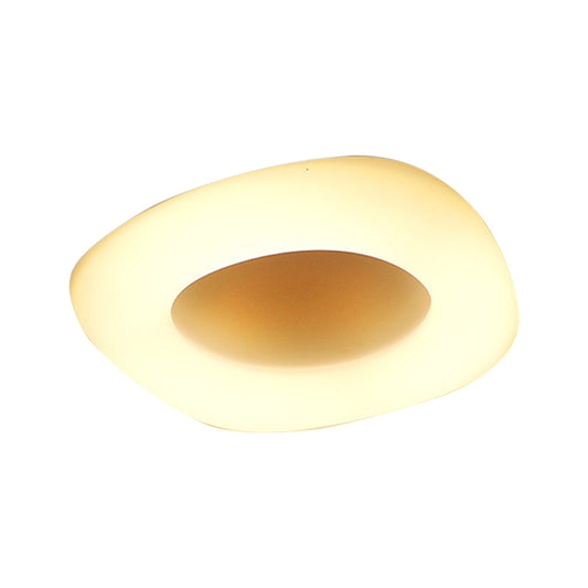 Contemporary Circle/Square Flush Ceiling Light Acrylic White LED Ceiling Lamp for Porch Bathroom Clearhalo 'Ceiling Lights' 'Close To Ceiling Lights' 'Close to ceiling' 'Flush mount' Lighting' 377375