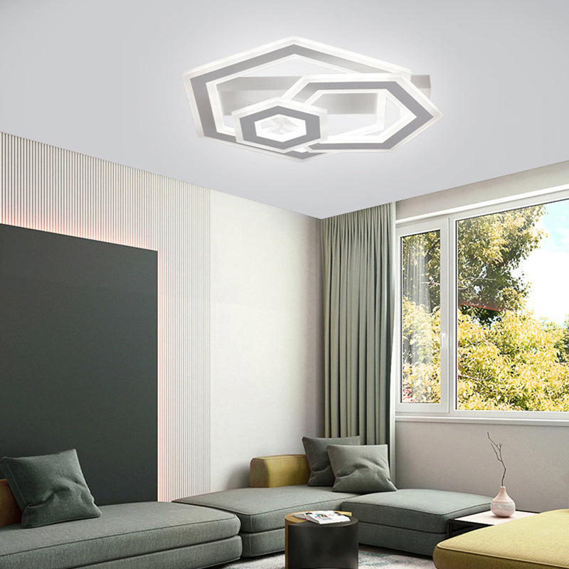 Hexagon Lighting  Trendy Geometric Hexagon LED Ceiling Light