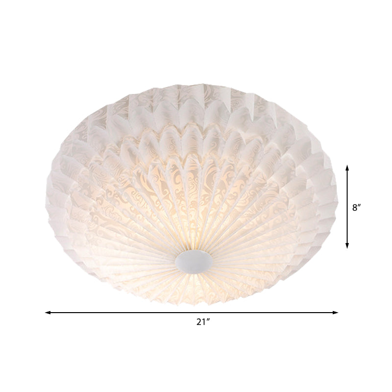 White Acrylic Flush Lighting with Dome Shade Integrated 21"/26" Wide 1 Light Modern Led Indoor Flush Mount Light Clearhalo 'Ceiling Lights' 'Close To Ceiling Lights' 'Close to ceiling' 'Flush mount' Lighting' 377762