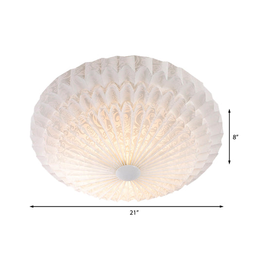 White Acrylic Flush Lighting with Dome Shade Integrated 21"/26" Wide 1 Light Modern Led Indoor Flush Mount Light Clearhalo 'Ceiling Lights' 'Close To Ceiling Lights' 'Close to ceiling' 'Flush mount' Lighting' 377762