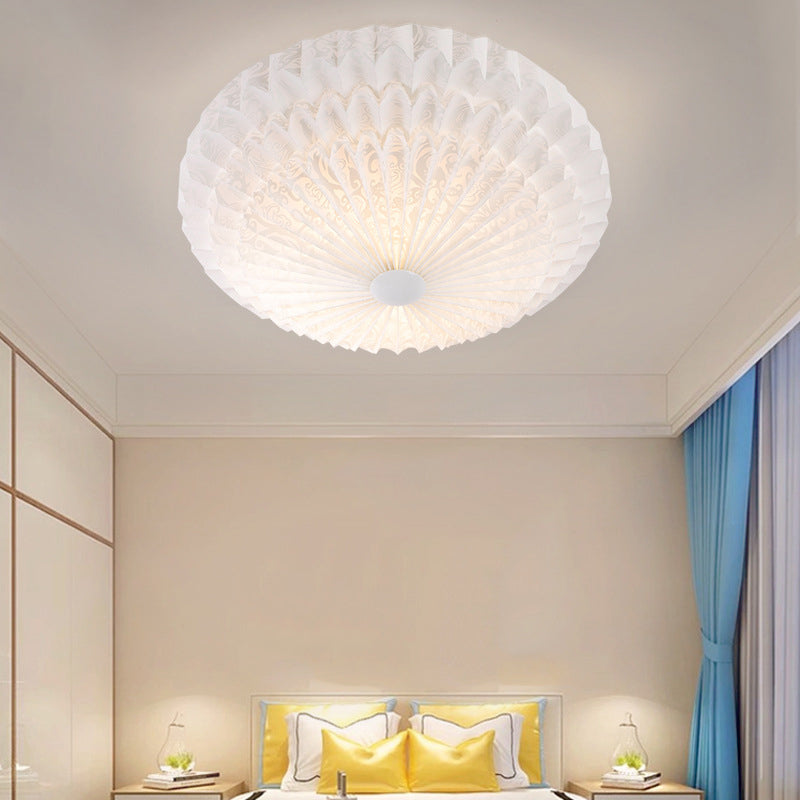 White Acrylic Flush Lighting with Dome Shade Integrated 21"/26" Wide 1 Light Modern Led Indoor Flush Mount Light White 26" A Clearhalo 'Ceiling Lights' 'Close To Ceiling Lights' 'Close to ceiling' 'Flush mount' Lighting' 377763