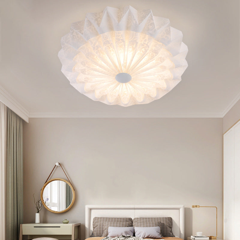 White Acrylic Flush Lighting with Dome Shade Integrated 21"/26" Wide 1 Light Modern Led Indoor Flush Mount Light White 21" C Clearhalo 'Ceiling Lights' 'Close To Ceiling Lights' 'Close to ceiling' 'Flush mount' Lighting' 377773