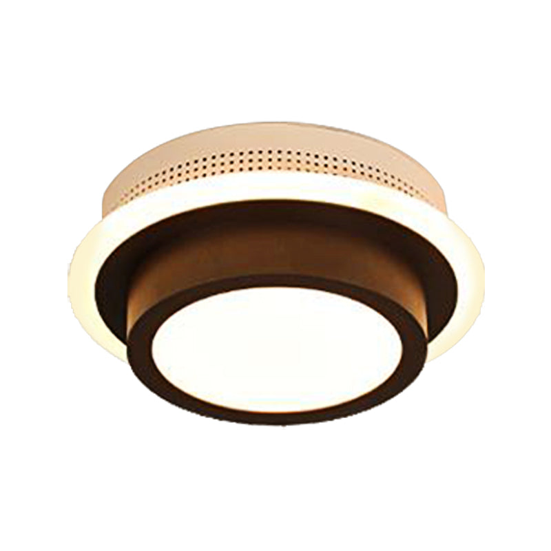 Acrylic Round/Square/Triangle Flush Ceiling Light Corridor Foyer Modern Style LED Ceiling Lamp in Black/White Clearhalo 'Ceiling Lights' 'Close To Ceiling Lights' 'Close to ceiling' 'Flush mount' Lighting' 377871