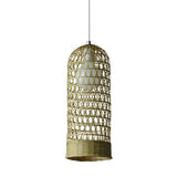 Japanese Hand Twisted Hanging Light Bamboo 1 Head Suspended Lighting Fixture in Beige Clearhalo 'Ceiling Lights' 'Pendant Lights' 'Pendants' Lighting' 380089