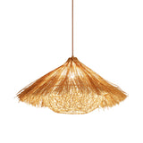 Flaxen Handcrafted Pendant Lighting Japanese 1 Head Rattan Ceiling Suspension Lamp Clearhalo 'Ceiling Lights' 'Pendant Lights' 'Pendants' Lighting' 380547