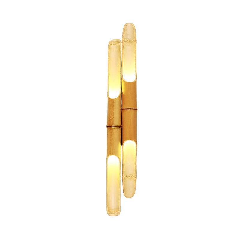 4 Bulbs Bedroom Wall Lighting Asia Beige Sconce Light Fixture with Cylinder Resin Shade Clearhalo 'Wall Lamps & Sconces' 'Wall Lights' Lighting' 380813