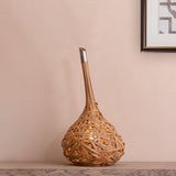 1 Head Dining Room Desk Light Asian Khaki Task Lamp with Hand-Worked Bamboo Shade Clearhalo 'Lamps' 'Table Lamps' Lighting' 380998