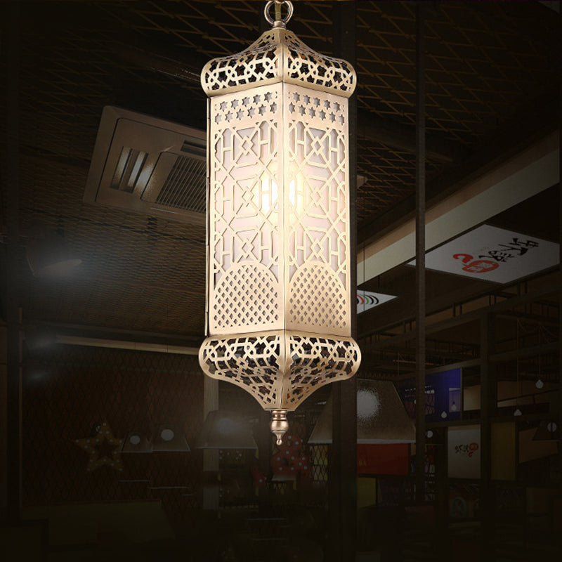 Art Deco Rectangular Pendant Light Metal 1 Head Suspended Lighting Fixture in Bronze Bronze Clearhalo 'Ceiling Lights' 'Pendant Lights' 'Pendants' Lighting' 381441_26ccbf54-3a7d-43fd-b5bf-9b4a90550747