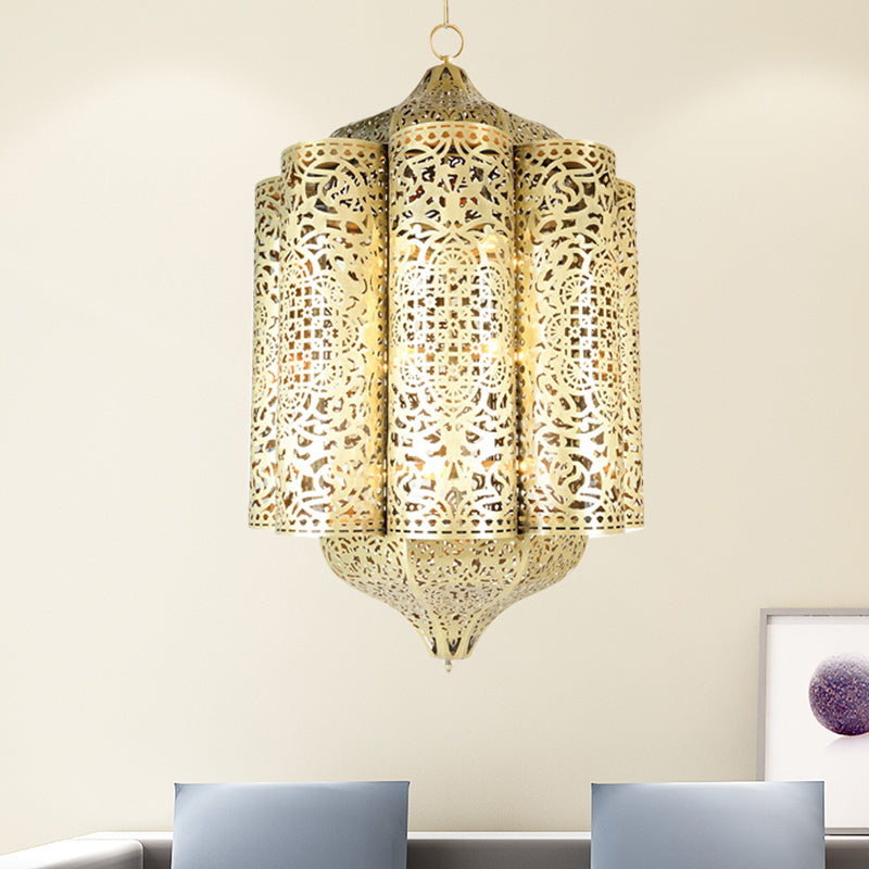 1 Head Curved Hanging Lamp Vintage Brass Metal Ceiling Pendant Light for Bedroom Clearhalo 'Ceiling Lights' 'Pendant Lights' 'Pendants' Lighting' 381561