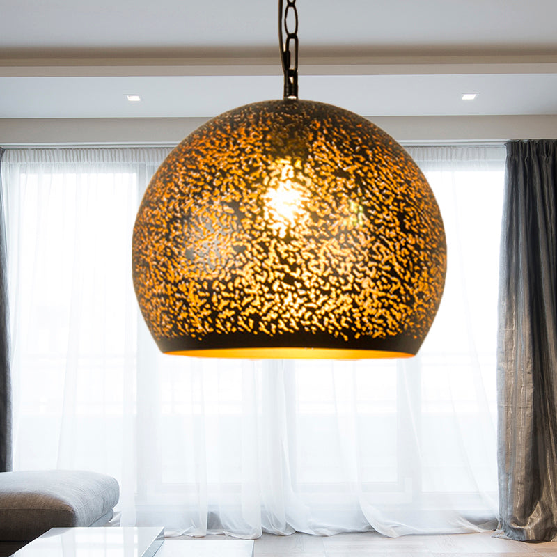 Laser Cut Hanging Lamp Art Deco 1 Bulb Metal Pendant Lighting Fixture in Brass, 5.5"/9.5"/10" Wide Clearhalo 'Ceiling Lights' 'Pendant Lights' 'Pendants' Lighting' 381593