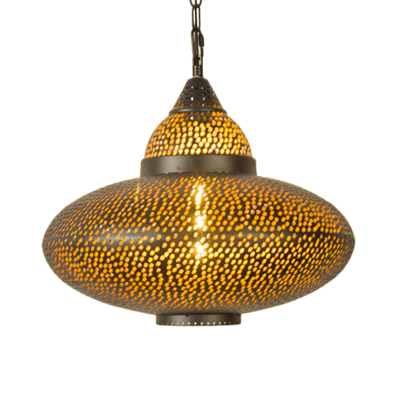 Laser Cut Hanging Lamp Art Deco 1 Bulb Metal Pendant Lighting Fixture in Brass, 5.5"/9.5"/10" Wide Clearhalo 'Ceiling Lights' 'Pendant Lights' 'Pendants' Lighting' 381597