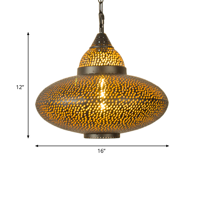 Laser Cut Hanging Lamp Art Deco 1 Bulb Metal Pendant Lighting Fixture in Brass, 5.5"/9.5"/10" Wide Clearhalo 'Ceiling Lights' 'Pendant Lights' 'Pendants' Lighting' 381599