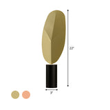 LED Leaf Task Lighting Modernist Metal Night Table Lamp in Pink/Gold for Living Room Clearhalo 'Lamps' 'Table Lamps' Lighting' 384218